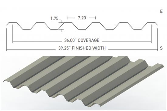 Corrugated FRP Sheet 7.2" x 1.75"