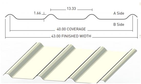 Corrugated FRP Sheet Traffore Tile